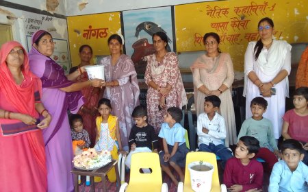 नांगल के आंगनबाड़ी केंद्र पर सजा 'आंगन मिलन समारोह',धूमधाम से आयोजित हुआ आंगन मिलन कार्यक्रम