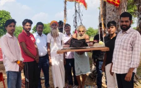 किशोरपुरा: श्री रामसागर बालाजी धाम में उमड़ रही श्रद्धालुओं की भीड़, स्वामी महेश दास महाराज की खड़ी तपस्या जारी