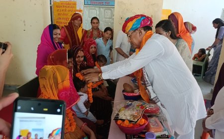पलेई में आंगन मिलन सेवा कार्यक्रम: स्वास्थ्य और स्वच्छता अपनाकर ही पा सकते हैं निरोगी काया - विधायक रामसहाय वर्मा