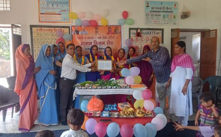 विकसित भारत जन सेवा अभियान के तहत आंगनबाड़ी केंद्र पर मनाया गया 'मिशन सेवा' कार्यक्रम