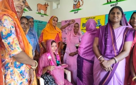 बलुपुरा में आंगन मिलन सेवा कार्यक्रम में दिखा उत्साह;  गर्भवति महिलाओं की गोद भरवाई रस्म निभाई