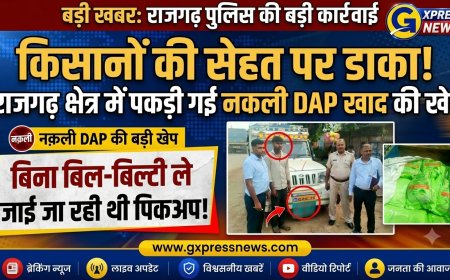 किसानों की सेहत पर डाका! राजगढ़ क्षेत्र में पकड़ी गई नकली डीएपी खाद की खेप, बिना बिल-बिल्टी ले जाई जा रही थी पिकअप