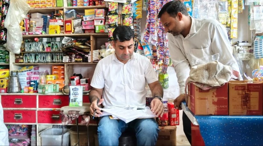 सोडावास में खाद्य सुरक्षा विभाग की कार्रवाई; 35 किलो प्योर सरस घी किया जप्त, 25 लीटर अवधि पार पैक्ड जूस मौके पर करवाया नष्ट