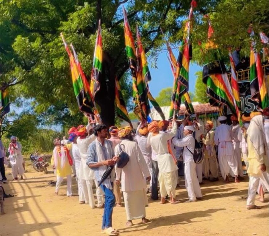 देवनारायण पदयात्रा का  हरसाना में किया भव्य स्वागत, 16 सितंबर को पहुंचेगी जोधपुरीया धाम
