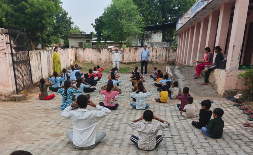 राजकीय उच्च प्राथमिक विद्यालय टोडा ज्ञान सिंह में कराया योग, छात्रों को दी योग से लाभ की जानकारी