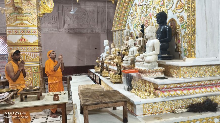 लक्ष्मणगढ़ जैन मंदिर में सुगंध दशमी की धूम: दशांग धूप की आहुतियों से महका वातावरण, श्रद्धालुओं ने किया उत्तम संयम धर्म का पालन