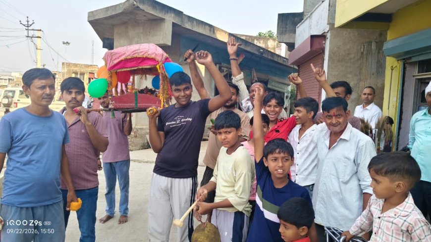 लक्ष्मणगढ़ में श्रद्धा व उल्लास से मनी जलझूलनी एकादशी: बालकृष्ण को कराया जल विहार, धूमधाम से निकली डोल यात्रा