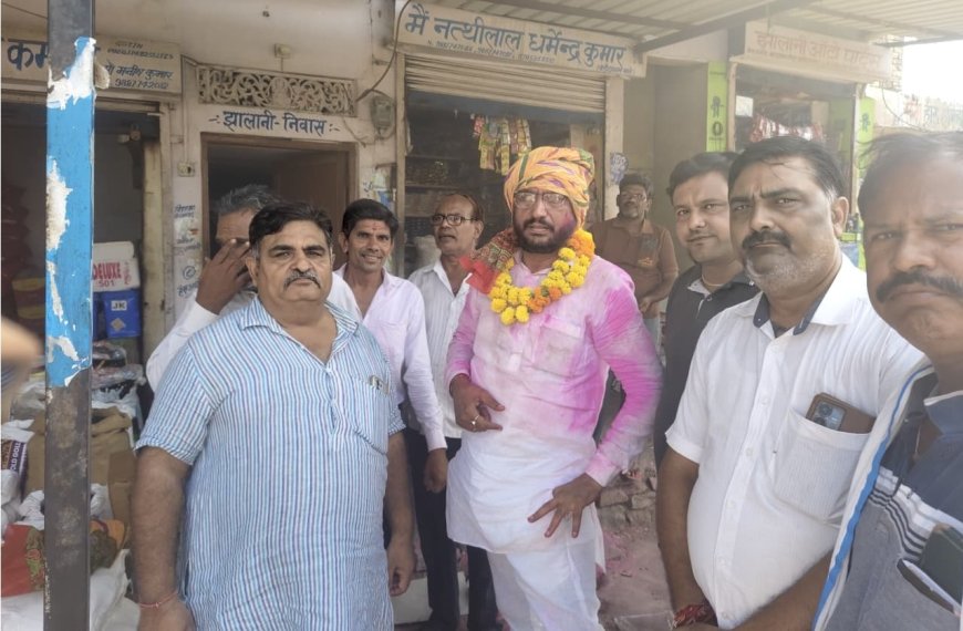 नगर पालिका खेड़ली अध्यक्ष पवन जैन का लक्ष्मणगढ़ में किया भव्य स्वागत
