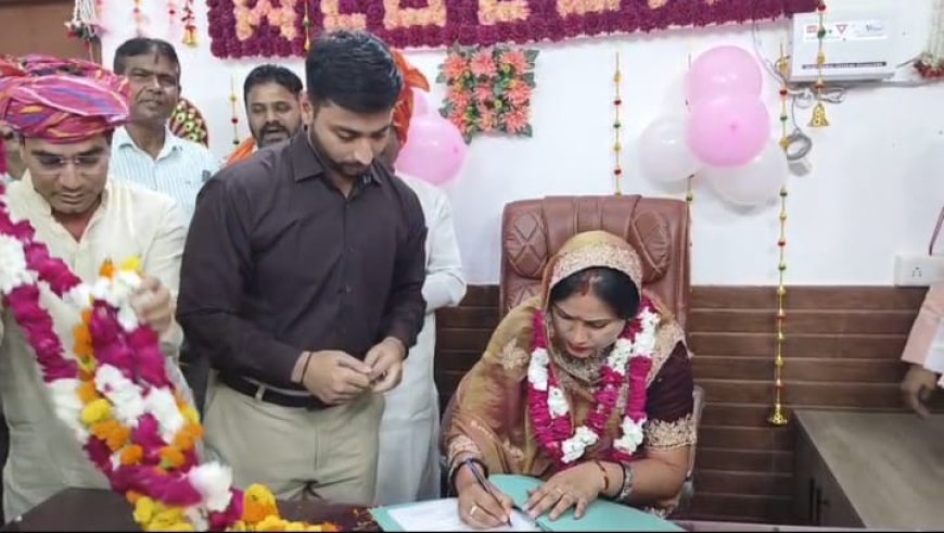 नवनिर्वाचित चेयरमैन रेखा सैनी ने संभाली राजगढ़ की बागडोर, कहा- 'समान विकास और जनसमस्याओं का समाधान पहली प्राथमिकता