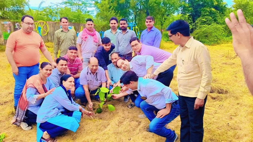 विश्व फार्मासिस्ट दिवस: सीएचसी लक्ष्मणगढ़ में पौधारोपण कर मरीजों को बांटे फल, सेवा संकल्प के साथ मनाया गया दिन