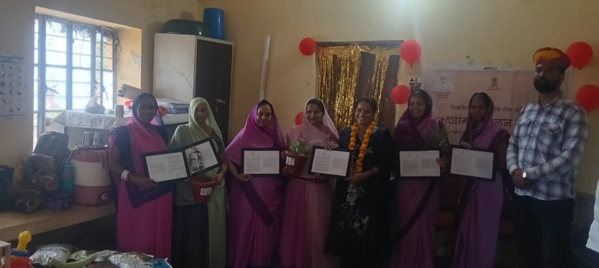 विकसित भारत जन सेवा अभियान: तखतगढ़ व नयाखेड़ा में 'आंगन मिलन सेवा' कार्यक्रम का समापन, कार्यकर्ताओं का हुआ सम्मान
