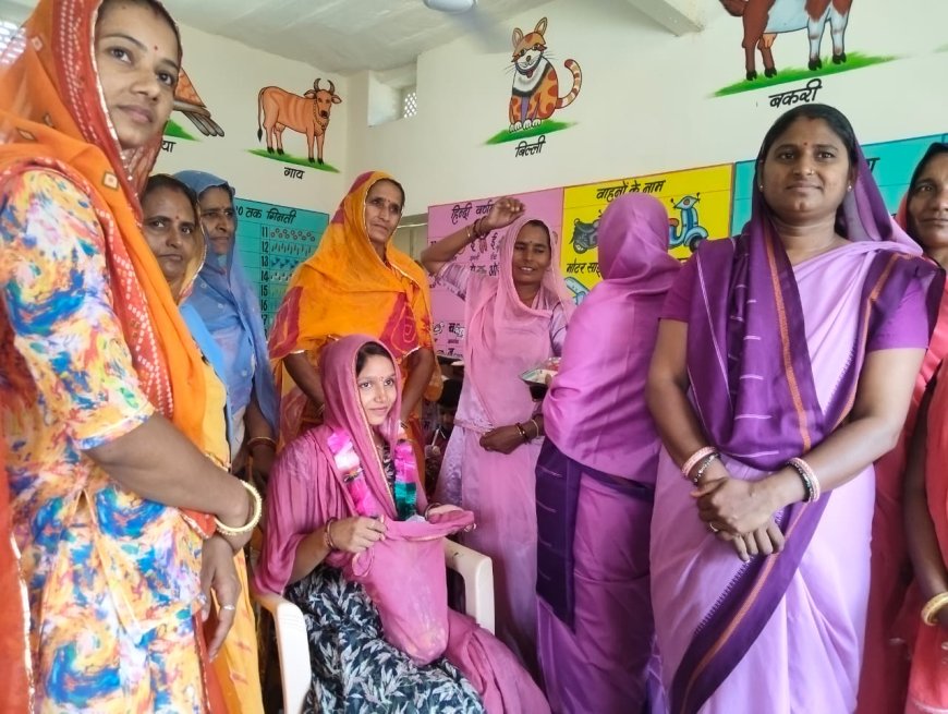 बलुपुरा में आंगन मिलन सेवा कार्यक्रम में दिखा उत्साह;  गर्भवति महिलाओं की गोद भरवाई रस्म निभाई