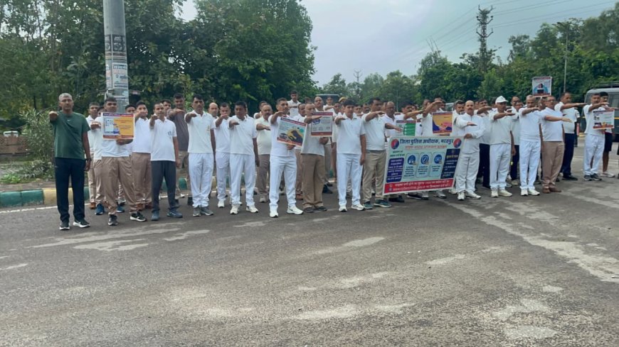 सरदार पटेल की 150वीं जयंती पर भरतपुर पुलिस ने निकाली 5 किमी मैराथन; साइबर सुरक्षा और नशा-मुक्ति की दिलाई शपथ