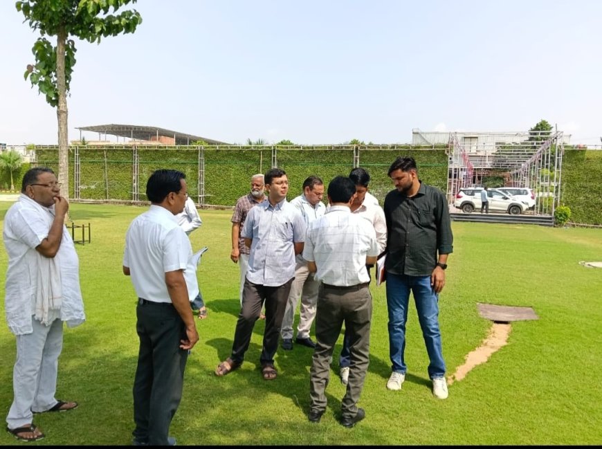 मुख्यमंत्री के दौरे को लेकर जिला कलेक्टर ने किया स्थल का निरीक्षण, जिला कलेक्टर ने की समीक्षा बैठक