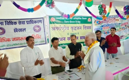 वयोवृद्ध शिक्षाविद् श्री सुबोध चंद्र शर्मा का सम्मान, दीर्घायु की कामना