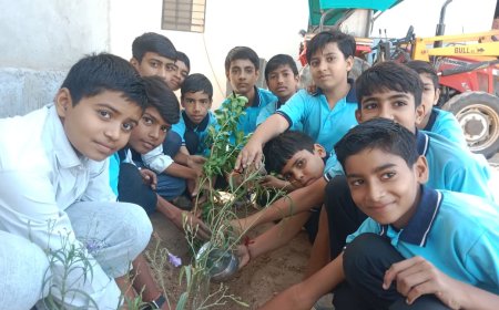 अल्फा कैरियर इंस्टीट्यूट में विद्यार्थियों ने किया पौधारोपण, पर्यावरण संरक्षण का दिया संदेश