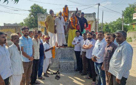 पालडीजाेड़ चौहटा में गूंजी राणा पुंजा की वीरगाथा, प्रतिमा का किया विधिवत अनावरण