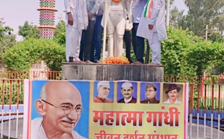 गांधी पार्क खेरली में मनाई गांधी जयंती, गांधीजी के जीवन दर्शन पर डाला प्रकाश
