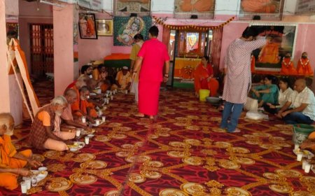 नैमिषारण्य स्थित देवपुरी मंदिर में मनाई गई जगदाचार्य स्वामी विवेकानंद सरस्वती की पुण्यतिथि, उमड़े सैकड़ों श्रद्धालु