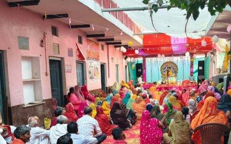 लक्ष्मणगढ़ में गूंजा 'राधे-राधे': भागवत कथा के छठे दिन कथावाचिका ज्योति शिखा ने सुनाया रुक्मणी विवाह और महारास का प्रसंग