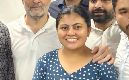 गोगरा की बेटी वियोना जाखड़ के तीखे तेवर: राहुल गांधी के साथ दिल्ली में तीसरे दिन भी जारी रहा प्रदर्शन