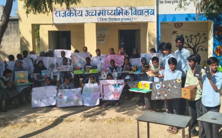 किशोरी उत्सव में चार्ट्स और मॉडल्स के जरिए विद्यार्थियों ने दिखाई प्रतिभा