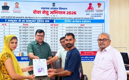 आमजन को राहत देने के लिए तखतगढ़ में लगा सेवा सेतु शिविर: धारा 69A और 90A समेत सैंकड़ों प्रकरणों का मौके पर हुआ निस्तारण