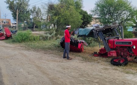राजगढ़ :तेज रफ्तार कार और ट्रैक्टर में भिड़ंत,भीषण टक्कर से तीन हिस्सों में बंटा ट्रैक्टर
