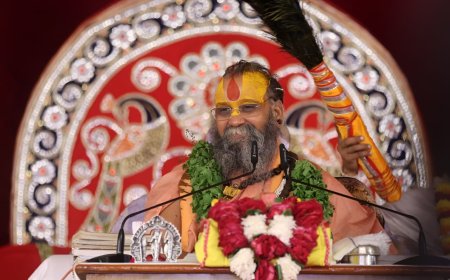 श्री जड़खोर गौधाम में श्रीमद्भागवत कथा का दूसरा दिन: संतों के सान्निध्य में गूंजे भगवन्नाम, दस हजार गौवंश के संरक्षण पर हुई चर्चा
