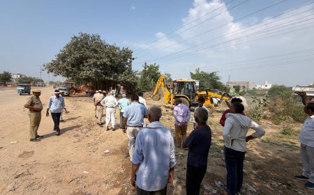 भरतपुर में मास्टर प्लान के तहत सड़क चौड़ीकरण की कार्रवाई तेज: आर.बी.एम. से चांदपोल तक हटाए गए अतिक्रमण, सिंगल ऑयल मिल को तीन दिन की मोहलत