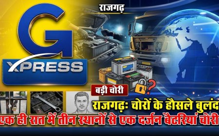 राजगढ़: चोरों के हौसले बुलंद, एक ही रात में तीन अलग-अलग स्थानों से उड़ा लीं एक दर्जन बैटरियां