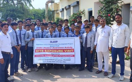 भरतपुर :एसटीपी पर छात्रों ने किया शैक्षणिक भ्रमण; सीवरेज प्रणाली और दूषित जल-मल निष्पादन की वैज्ञानिक प्रक्रिया को समझा