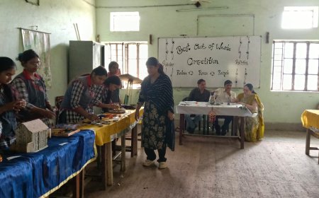 आर्य महिला विद्यापीठ कन्या महाविद्यालय में 'बेस्ट आउट ऑफ वेस्ट' प्रतियोगिता आयोजित: छात्राओं ने अनुपयोगी वस्तुओं से बनाई आकर्षक कलाकृतियाँ