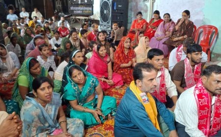 बयाना में भक्ती और संगीत की अनूठी बयार: राधा-कृष्ण के भजनों पर देर रात तक झूमे श्रद्धालु, सजी मनमोहक झांकी