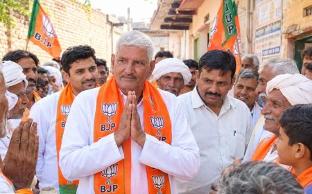 कठूमर पंचायत समिति के वार्ड 22 में हरवीर चौधरी ने किया जनसंपर्क, मतदाताओं से मांगा समर्थन