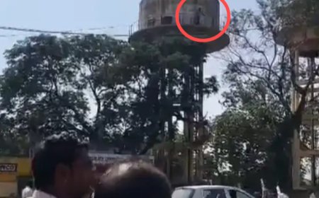 मां के नाम से फर्जी नामांकन और लापता होने का आरोप, युवक पानी की टंकी पर चढ़ा; समझाइश के बाद उतरा