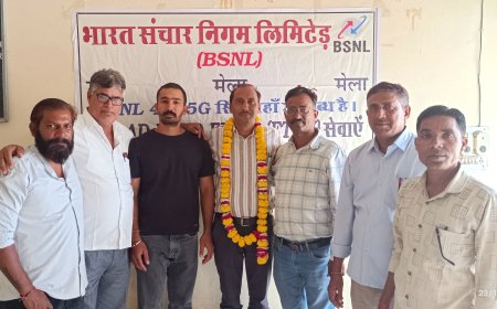 बीएसएनएल कार्यालय मकराना में CWC सदस्य अणदाराम जांगिड़ का भव्य स्वागत: तीसरे वेतनमान की मांग व संगठन की मजबूती पर जोर