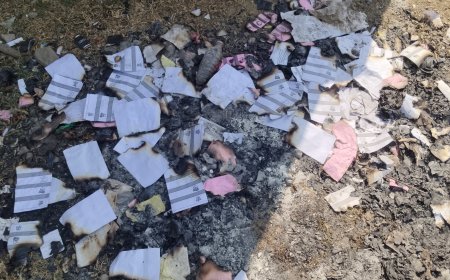 जहाजपुर में मतपत्र जलने से मचा हड़कंप: बूथ के बाहर मिले जले बैलेट पेपर,जांच में जुटा प्रशासन