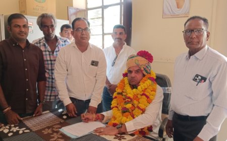 हजारों ग्रामीणों के आशीर्वाद के साथ ग्रहण किया कार्यभार; बिठिया के टुकेश्वर महादेव मंदिर और रामदेव जी मंदिर के विकास कार्यों की खुद के खर्च से पूरी करने की घोषणा
