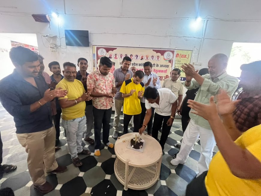 कांग्रेसियों ने विमंदित बच्चों के बीच मनाया पीसीसी चीफ गोविंद सिंह डोटासरा का जन्मदिन, बांटी खुशियां