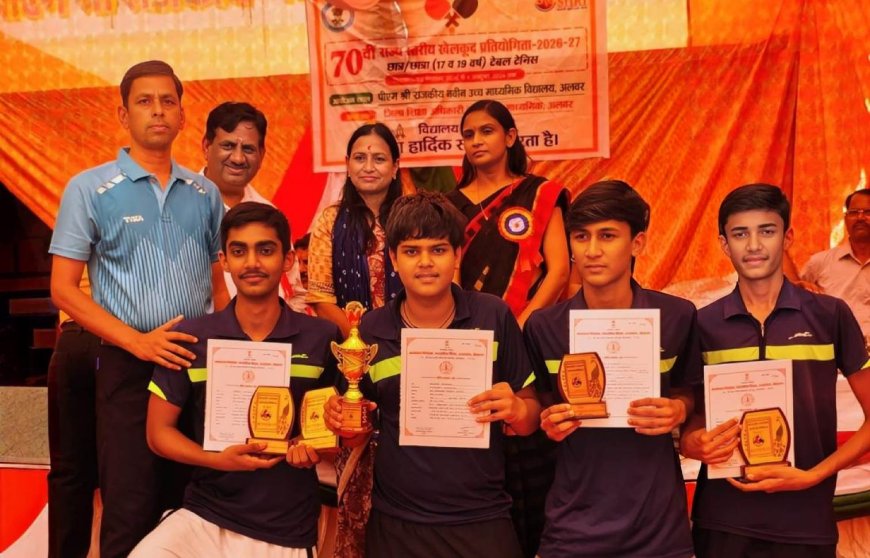 टेबल टेनिस में भीलवाड़ा का ऐतिहासिक पराक्रम: राज्य स्तर पर जीता रजत पदक, खिलाड़ियों ने रचा इतिहास