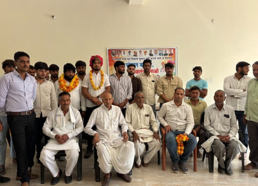 खैरथल में कांग्रेस कार्यकर्ताओं ने मनाया जश्न: तन्मय चौधरी के यूथ कांग्रेस विधानसभा अध्यक्ष बनने पर विधायक दीपचंद खैरिया का किया भव्य स्वागत