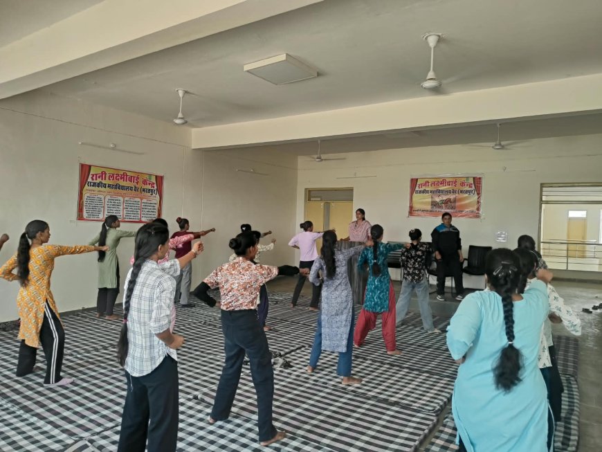 राजकीय महाविद्यालय वैर में रानी लक्ष्मीबाई केंद्र के तहत 24 दिवसीय आत्मरक्षा प्रशिक्षण शुरू, महिलाओं को मिल रही कानून और सुरक्षा की जानकारी
