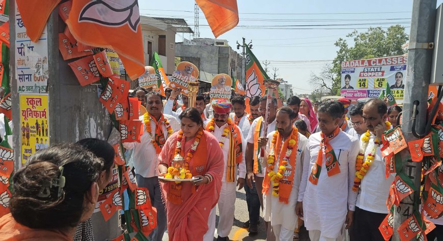 प्रधानमंत्री मोदी के सार्वजनिक जीवन के 25 वर्ष पूर्ण होने पर सिरोही में आयोजित हुई 'सेवा ज्योति यात्रा' और 'विकसित भारत संकल्प सभा'