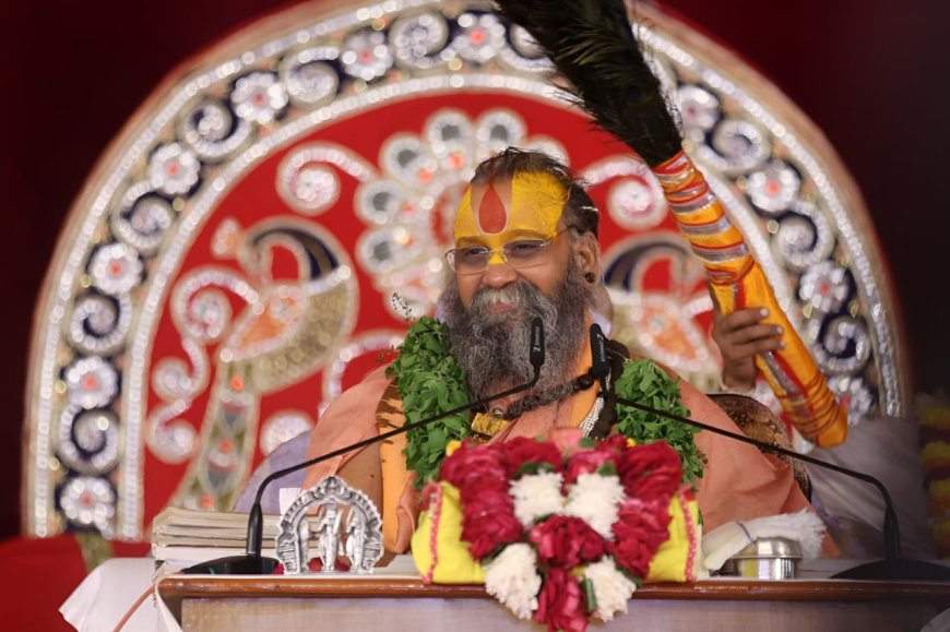 श्री जड़खोर गौधाम में श्रीमद्भागवत कथा का दूसरा दिन: संतों के सान्निध्य में गूंजे भगवन्नाम, दस हजार गौवंश के संरक्षण पर हुई चर्चा