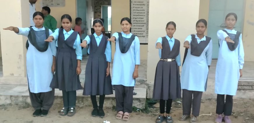 मकराना: राजकीय उमावि काशी नगर में कन्या पूजन के साथ दिलाई शत-प्रतिशत मतदान की शपथ
