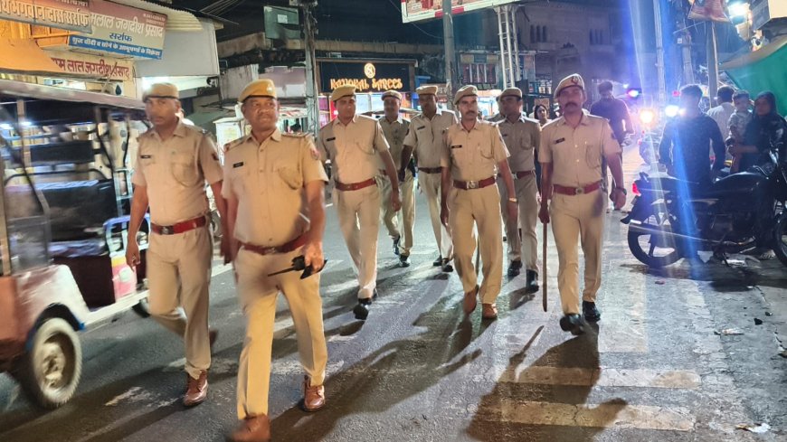 भरतपुर पुलिस पूरी तरह अलर्ट मोड पर: त्योहारों और पंचायत चुनावों के मद्देनजर जिलेभर में सुरक्षा कड़ी, सघन नाकाबंदी और पैदल गश्त जारी