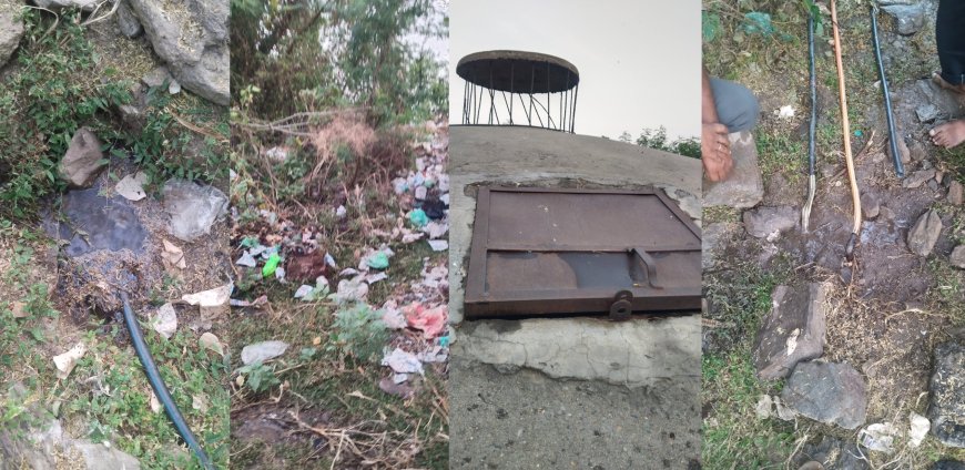 गुरला में जल जीवन मिशन की खुली पोल: पानी की टंकी के पास फैला कीचड़, नलों से आ रहा बदबूदार और गंदा पानी