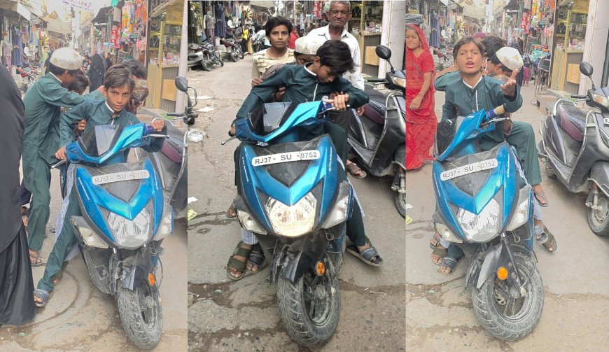 सदर बाजार में स्कूटी पर चार नाबालिगों ने उड़ाई नियमों की धज्जियां, समझाईश करने पर पत्रकार से की बदसलूकी