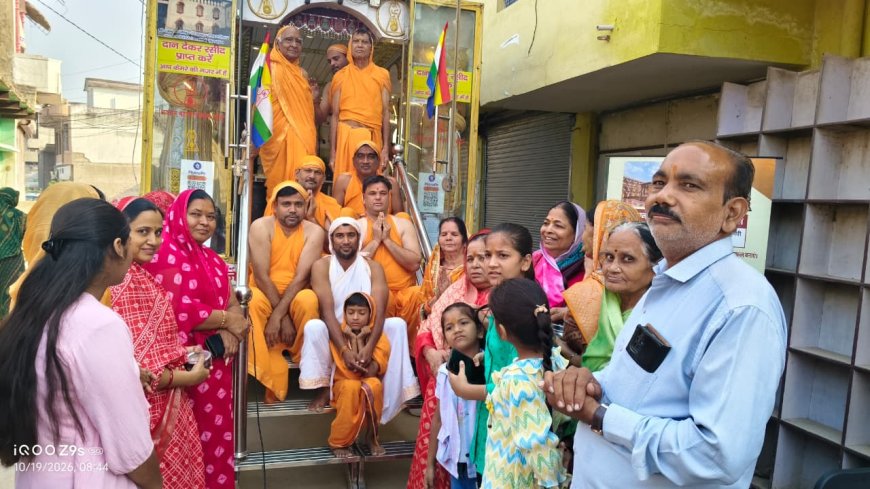 लक्ष्मणगढ़ में जैन चेतना रथ यात्रा का भव्य स्वागत; भगवान महावीर की प्रतिमा का हुआ पूजा-अभिषेक और शांतिधारा